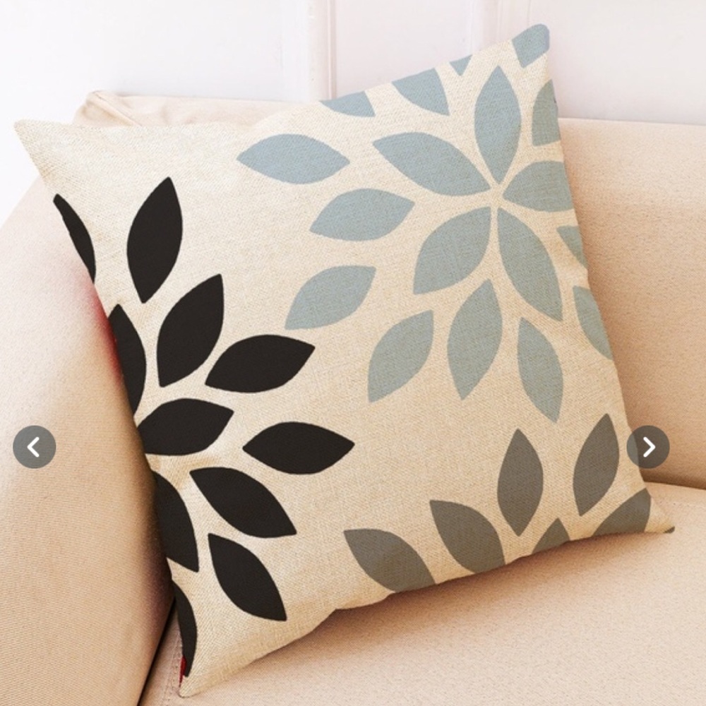 Floral geometric flower pillow Cover